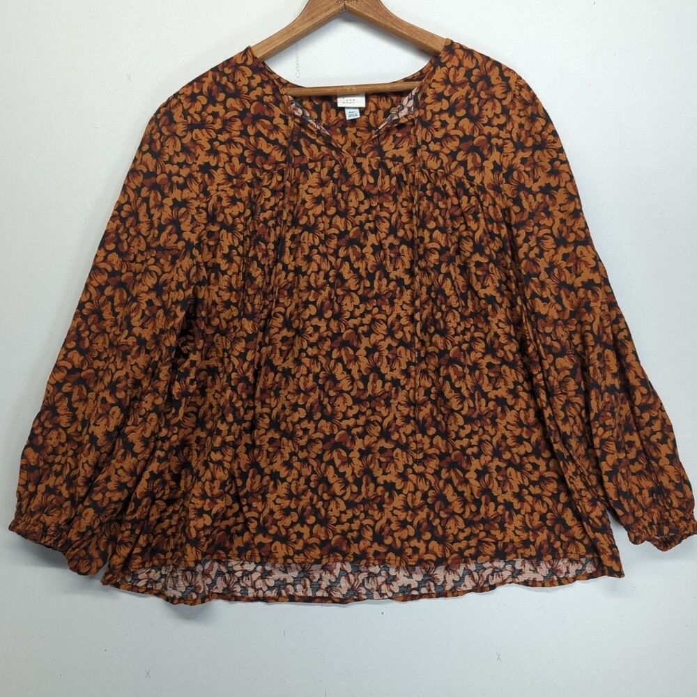 Knox Rose A New Day Blouse XXL Lot Of 2 Tops Burnt Orange - Picture 11 of 16